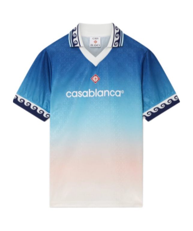 CASABLANCA GRADIENT-JACQUARD FOOTBALL JERSEY