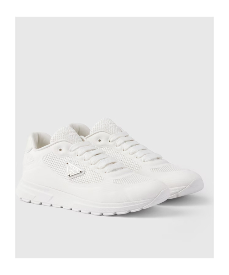 Prada Women's Prax 2.0 Fabric Low-top Sneakers In White