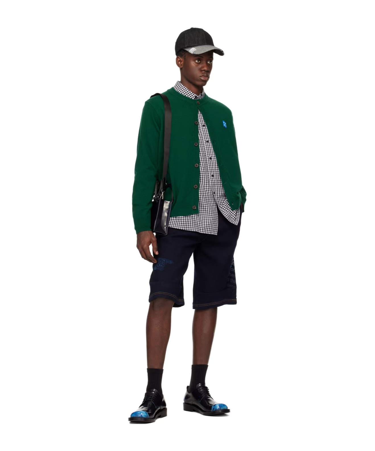 Ader Error Belt Loop Zipper Shorts In Black