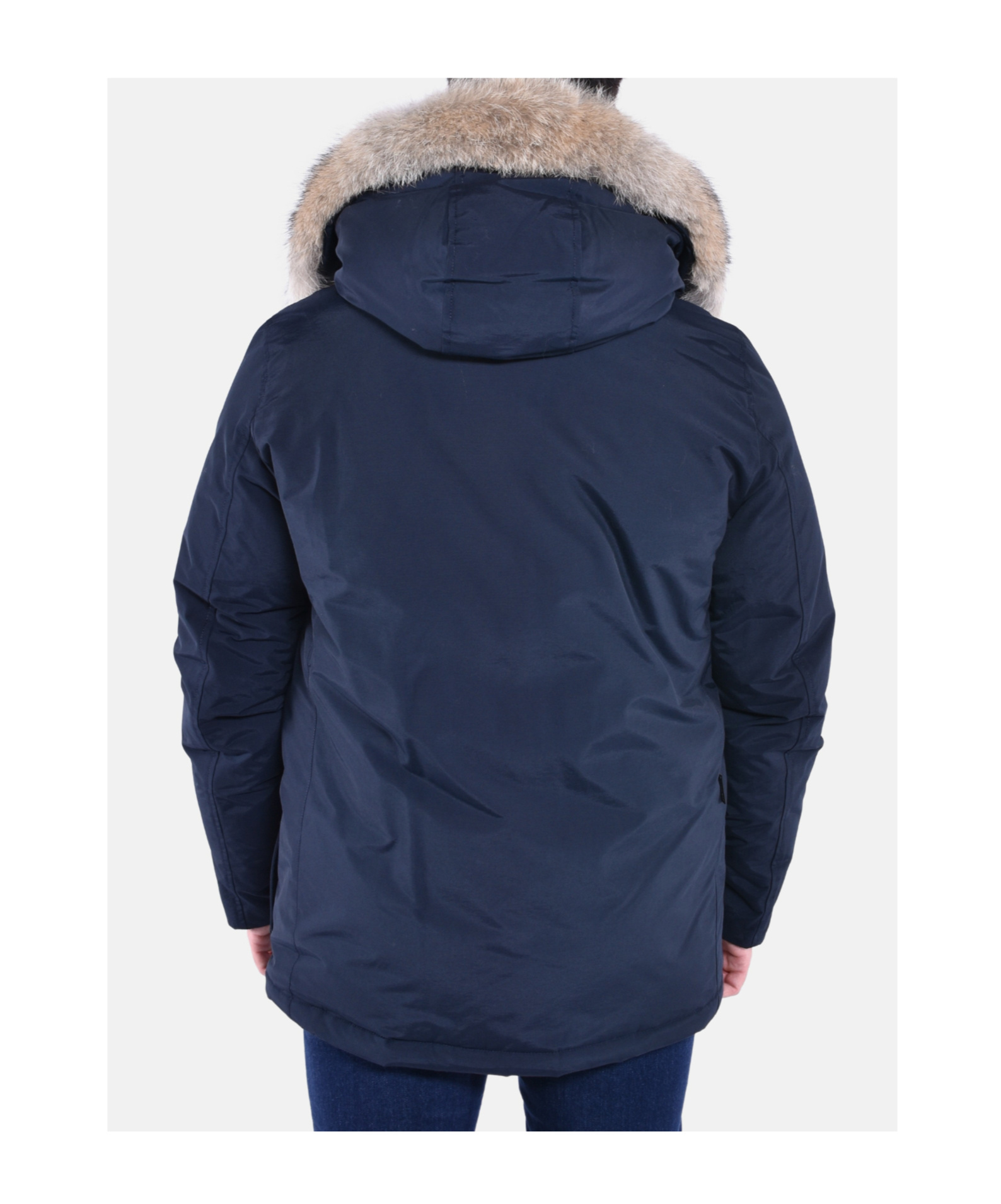 Woolrich Arctic Detachable Fur Anorak In Blue