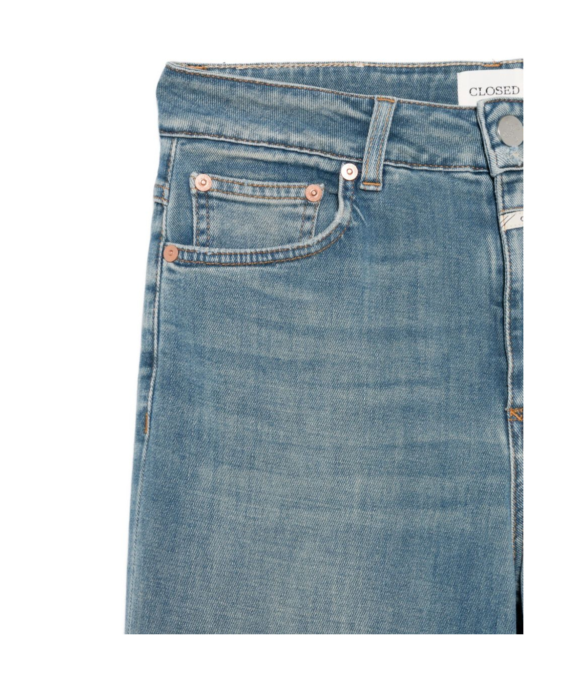 Closed Five-pocket Design Flared Jeans In Blue