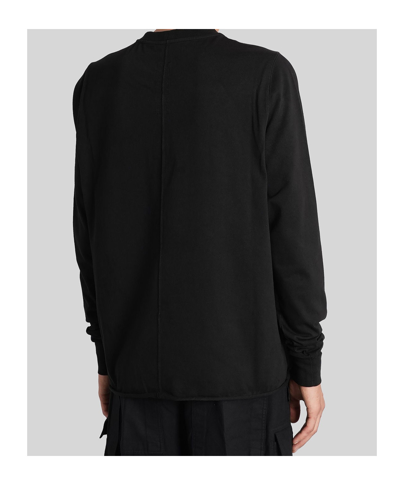 Rick Owens Drkshdw Black Hollywood Crewneck Sweatshirt In Black