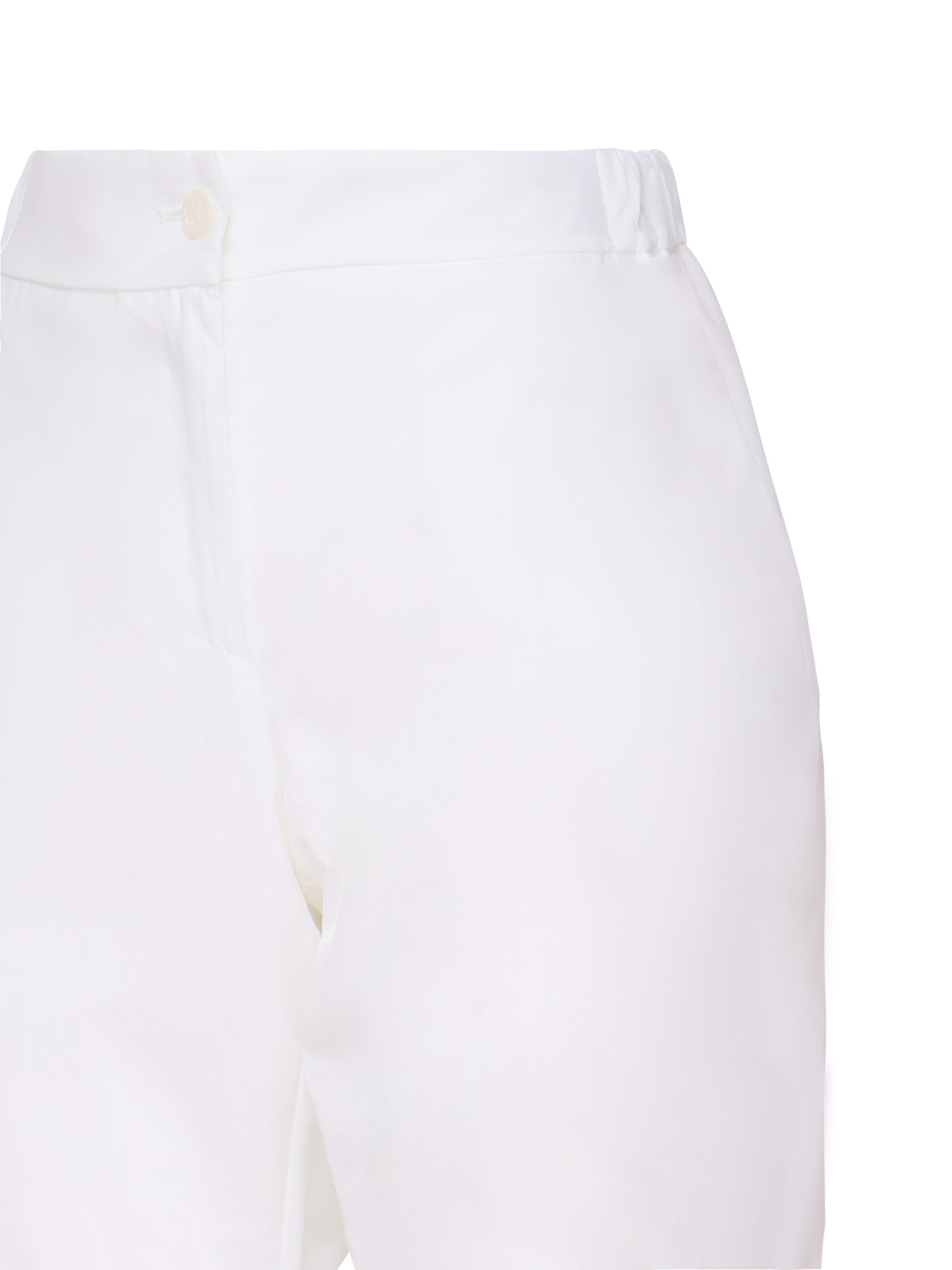 Ottod'ame Button-fastening Cotton Straight Trousers In White