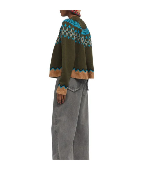 Alanui Sweet Winter Fair Isle Pattern Wool Sweater In Multi