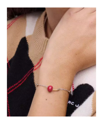 Marc Jacobs Cherry Crystal Slider Bracelet In Gold