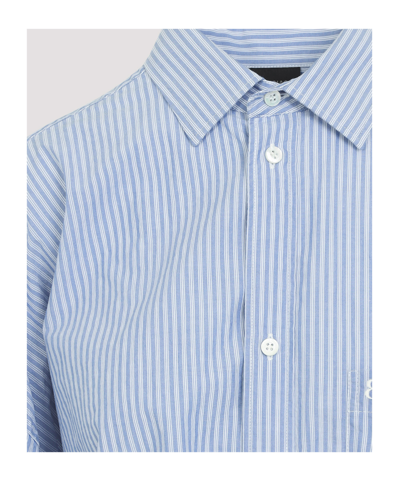 Balenciaga Long-sleeved Knotted Shirt In Blue