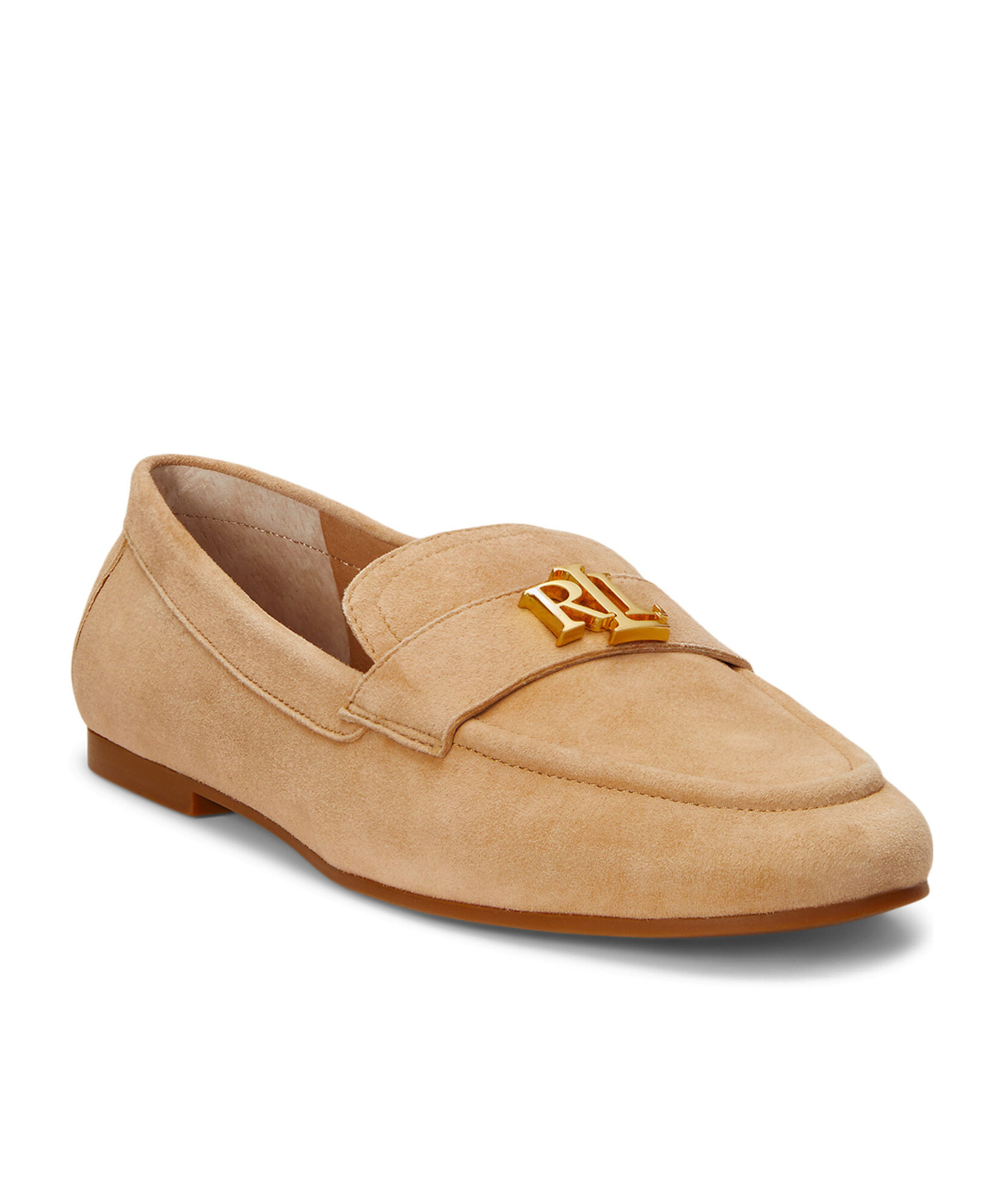 Polo Ralph Lauren Lauren Ralph Lauren Logo Plaque Slip-on Loafers In Brown