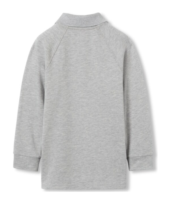 Gucci Logo Ribbon Polo Shirt In Gray