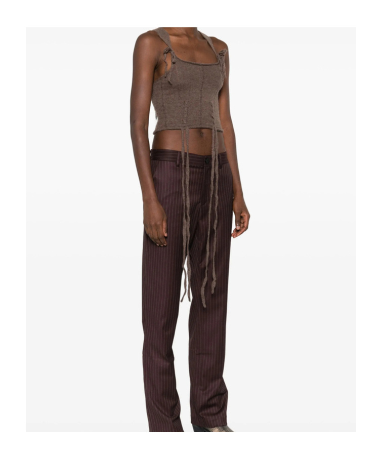 Ann Demeulemeester Sleeveless Vest In Brown