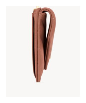 Saint Laurent Cassandre Fragments Flip Card Bag In Brown