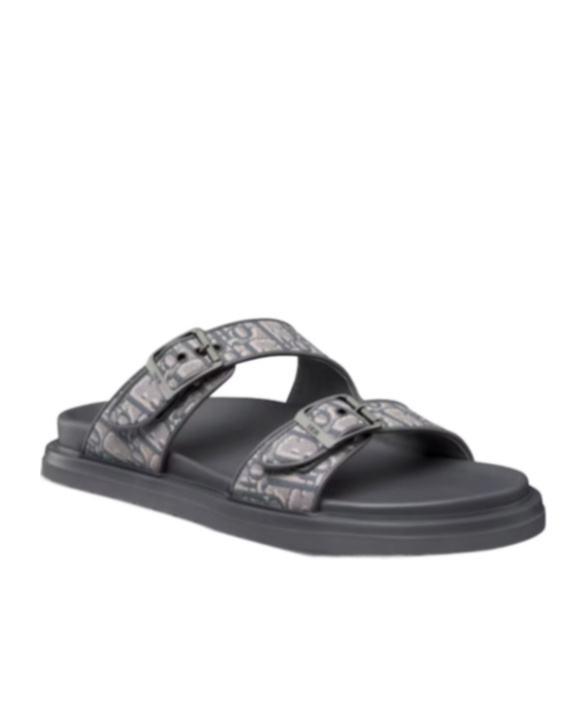 Dior Logo Aqua Slippers In Black