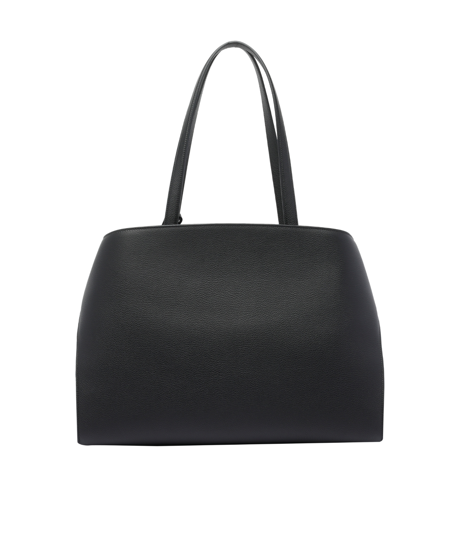 Ferragamo Hug Clasp-detail Calfskin Shoulder Bag In Black