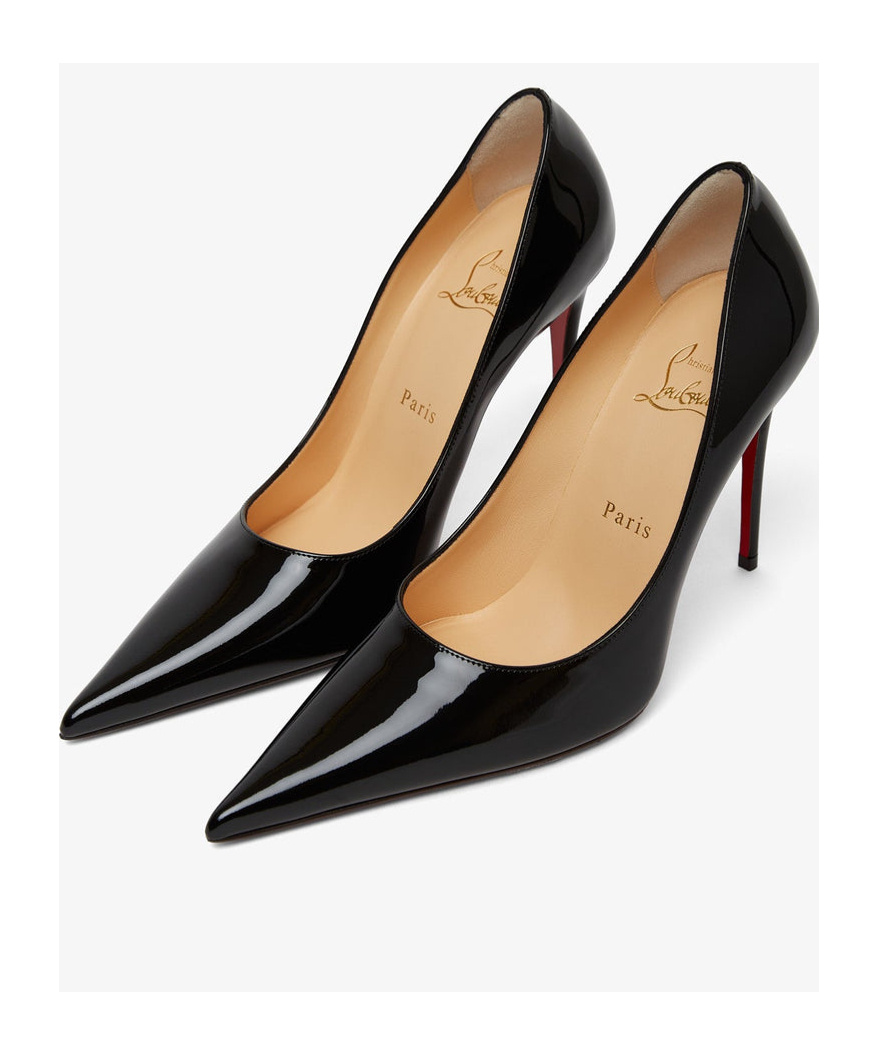 Christian Louboutin Kate 100 Patent Leather Pumps In Black