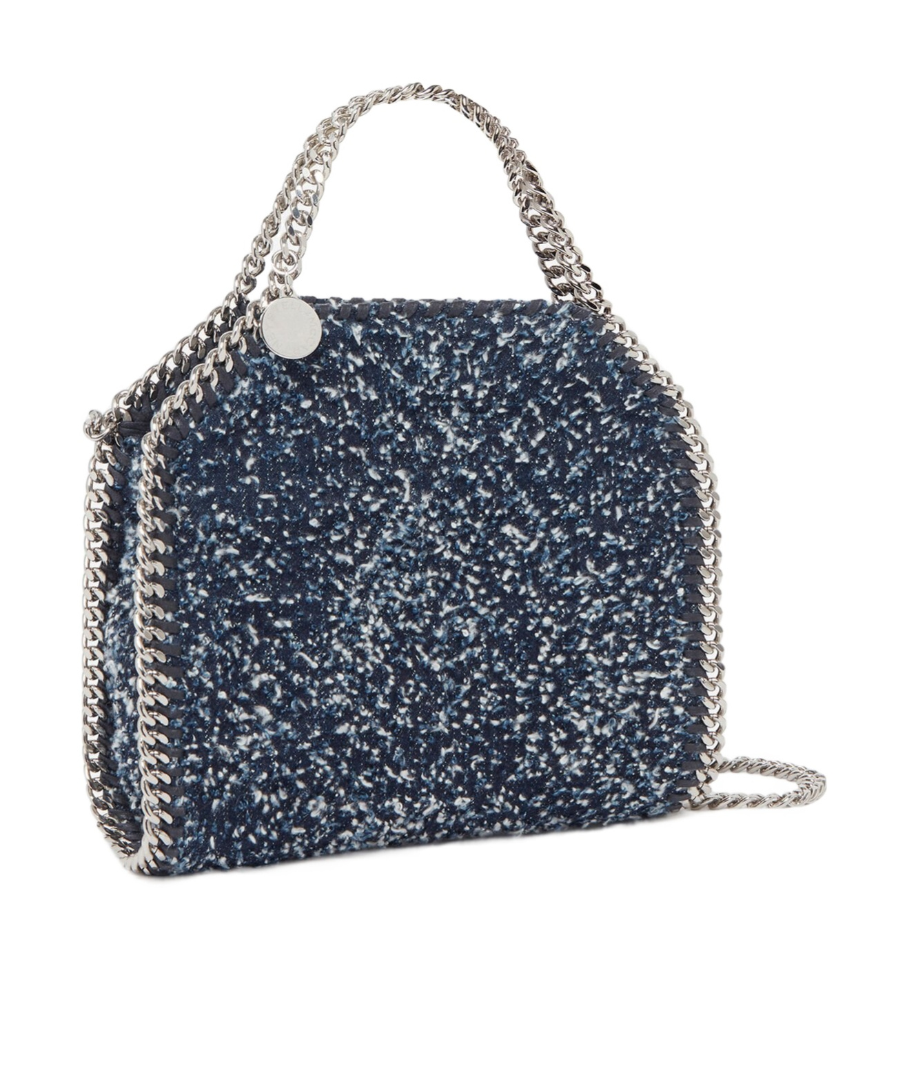 Stella Mccartney Falabella Tiny Boucle Tote Bag In Black