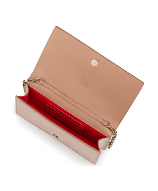 Christian Louboutin Bettina Patent Leather Clutch Bag In Pink