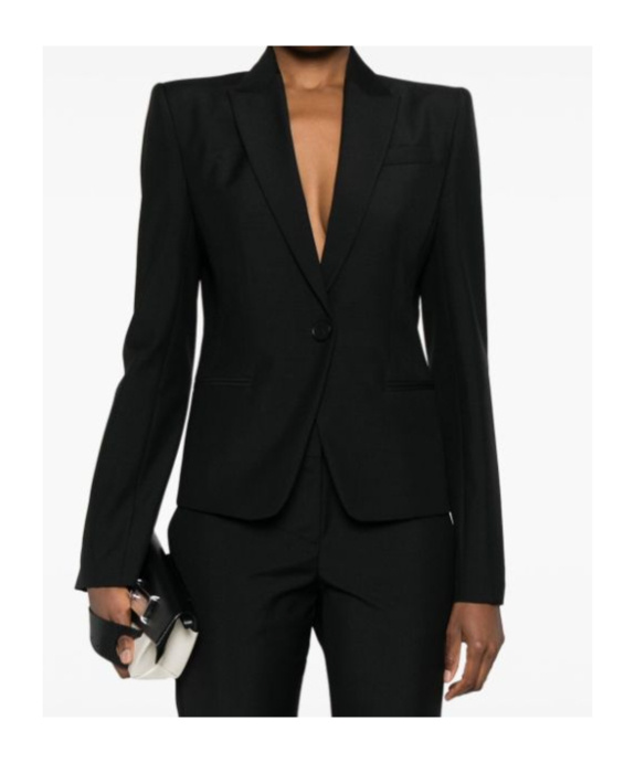 Alexander Mcqueen Single-breasted Blazer In Black