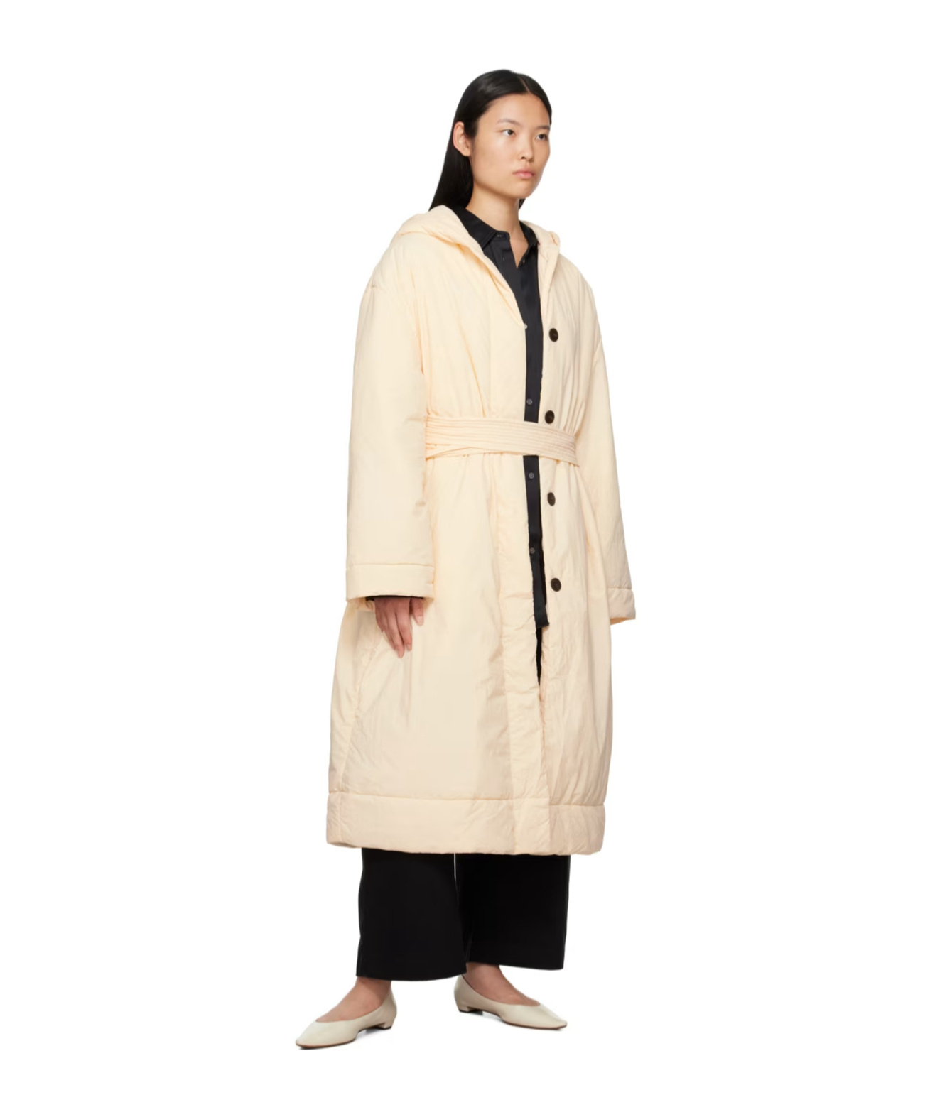 Studio Nicholson Off-white Kariba Coat In Nude