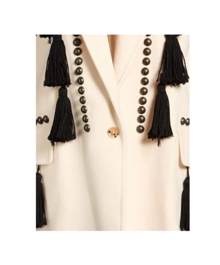 Max Mara Plain Colour Coats In White