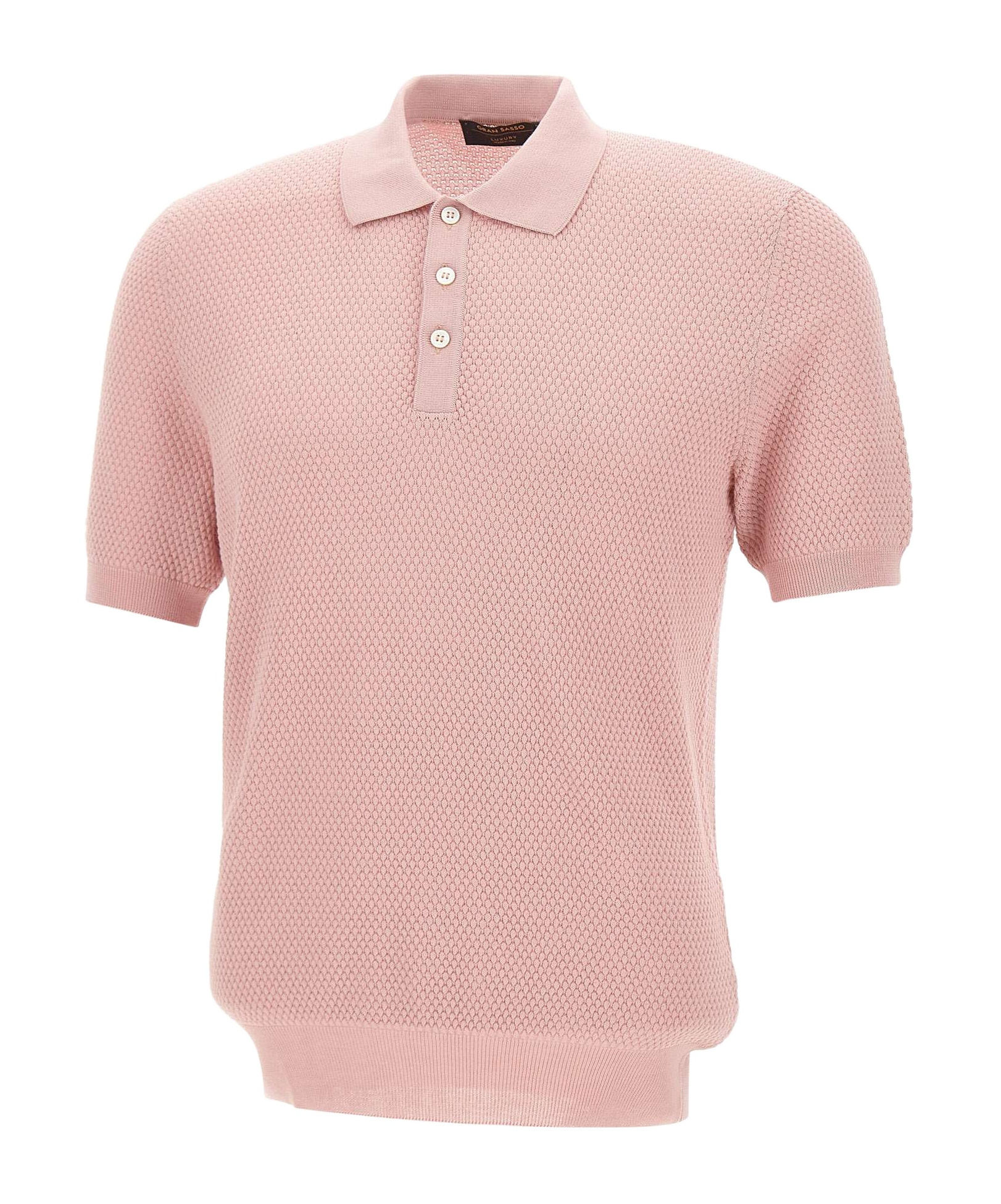 Gran Sasso Classic Polo Knitting Pattern In Pink