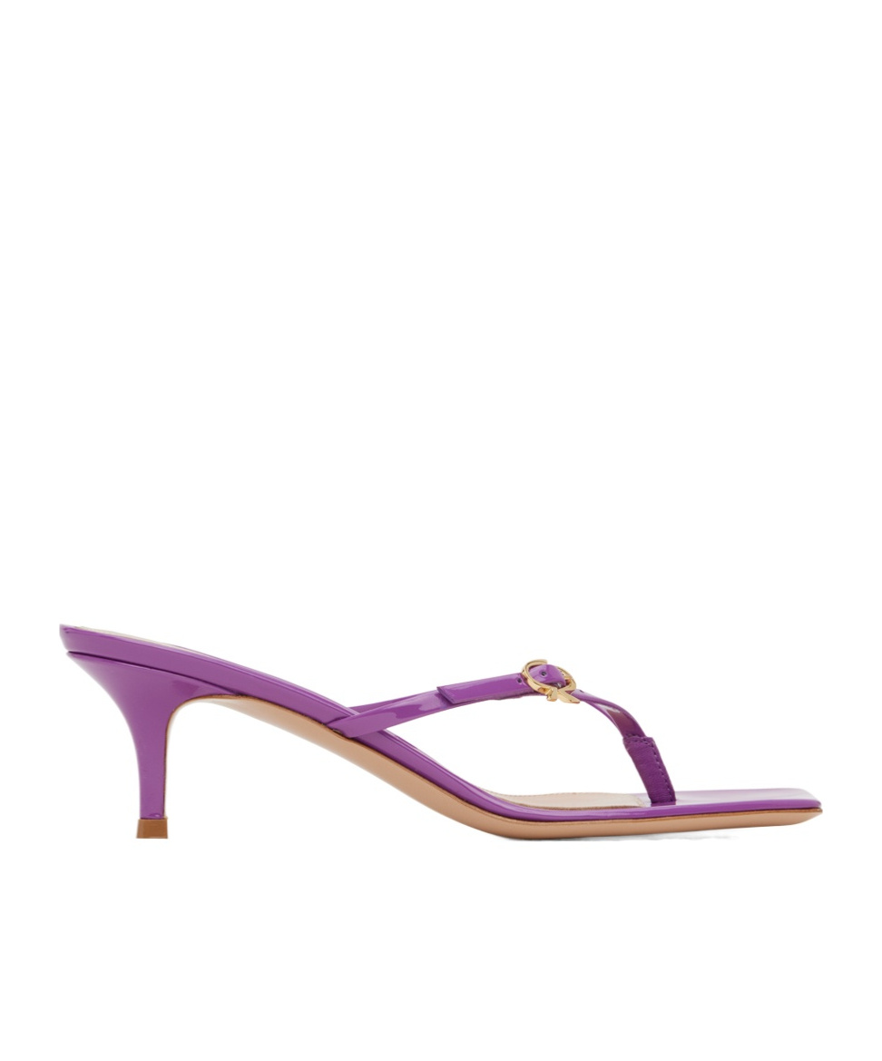 Shop Gianvito Rossi Clip-toe Design High-heeled Sandals In Purple