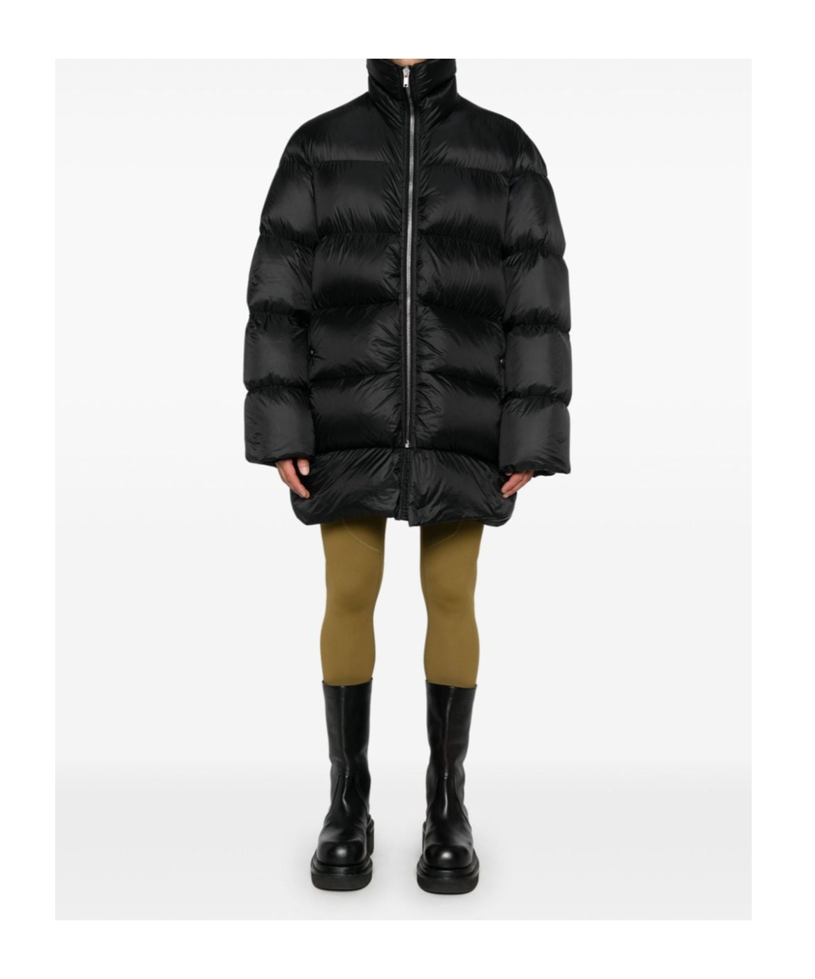 Rick Owens Turtle Raincoat In Black
