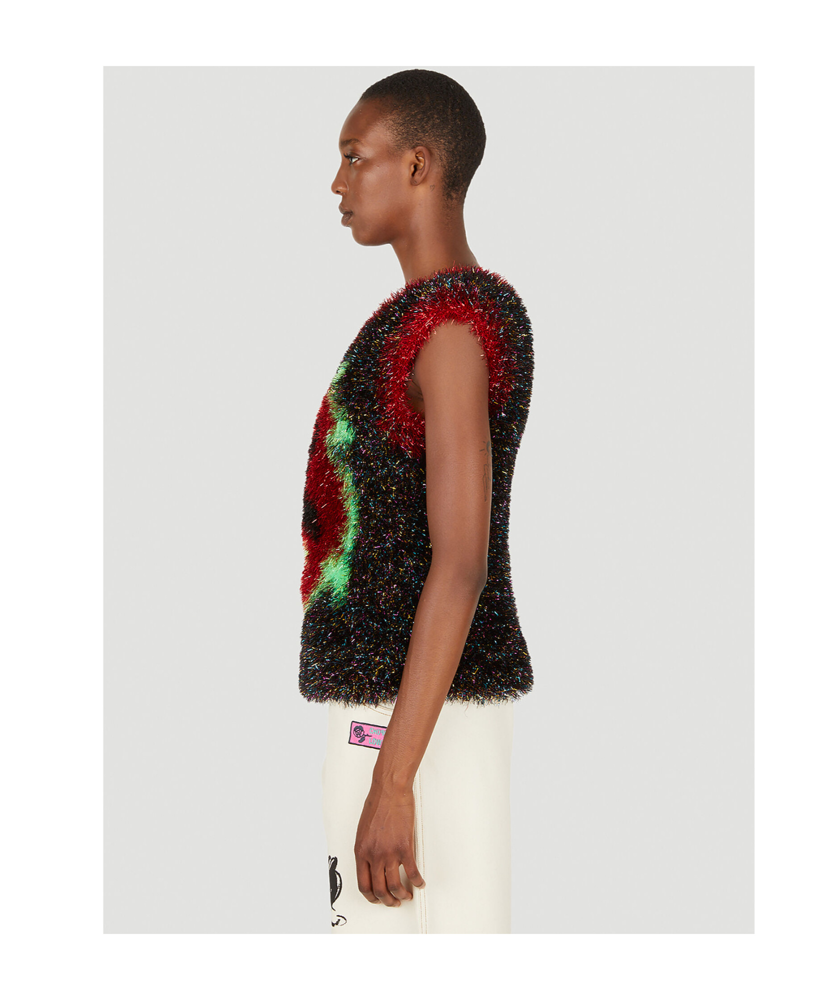 Chopova Lowena Metallic Knitted Vest In Multicolor