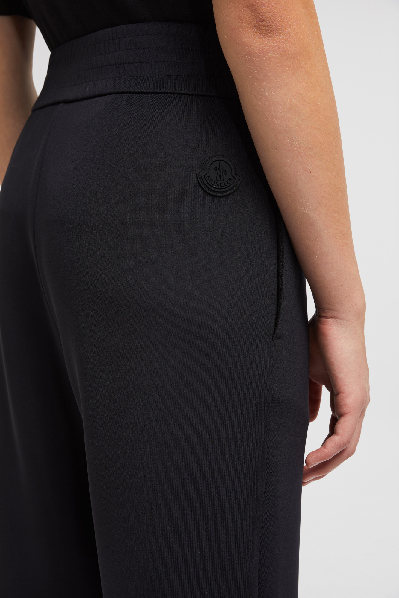 Moncler Track Pants In Tech Fabric In Black