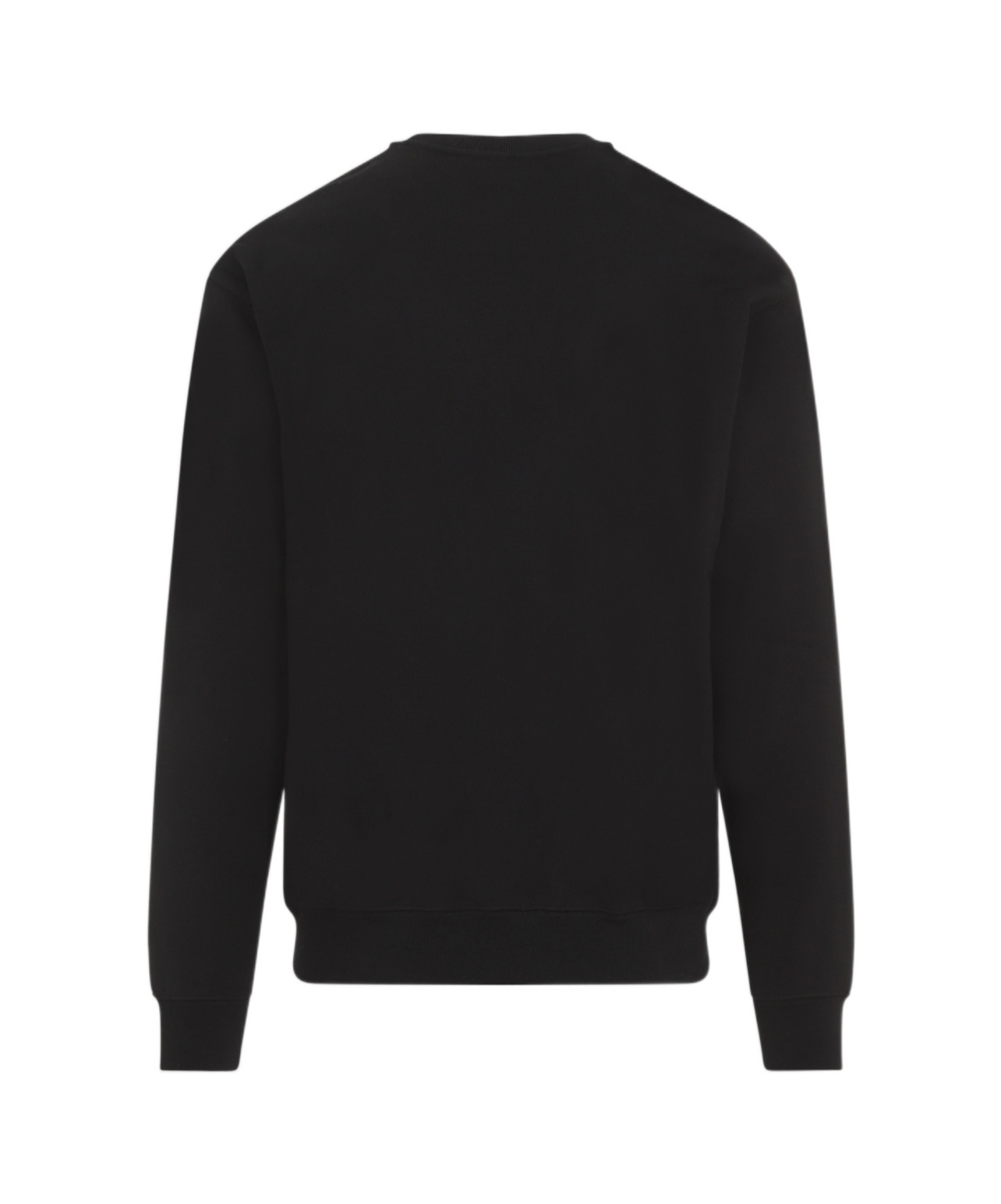 Gucci Black Crewneck Sweatshirt With Maxi Logo Print On The Front In Cotton Man In Black