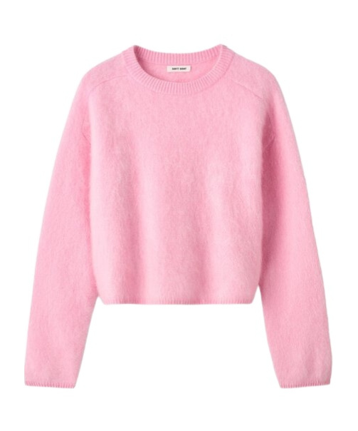 Soft Goat Long-sleeved Sweater In Pink