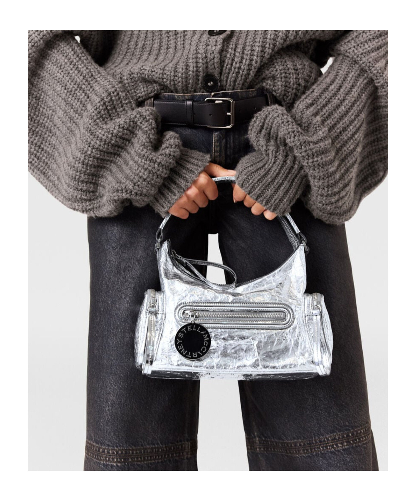 Stella Mccartney Dartmoor Crossbody Bag In Silver