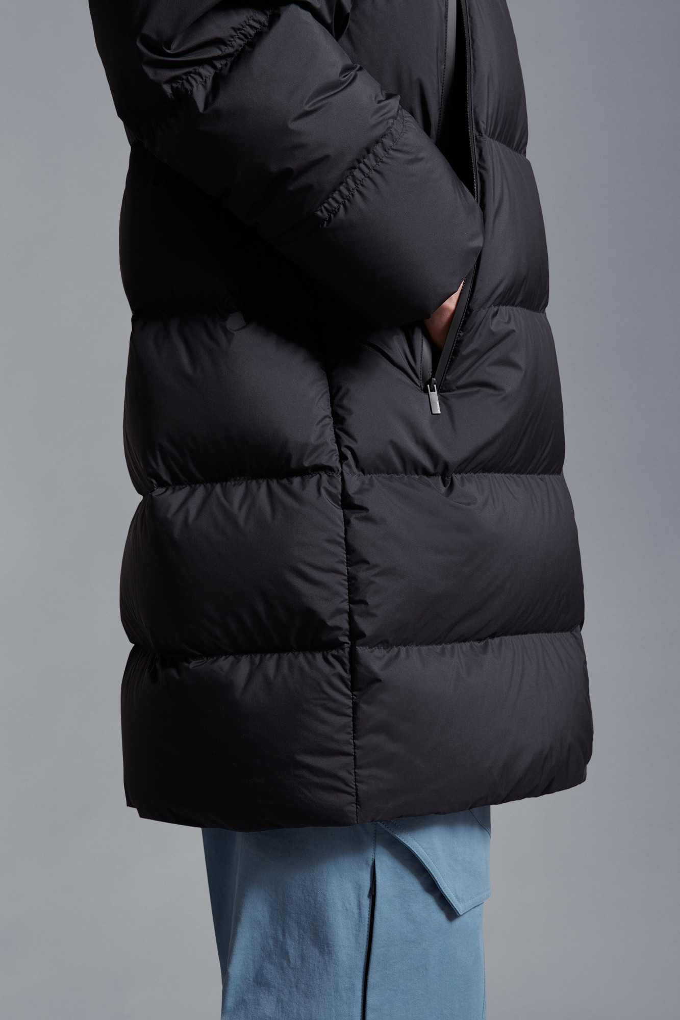 Moncler Exe Padded Coat In Black