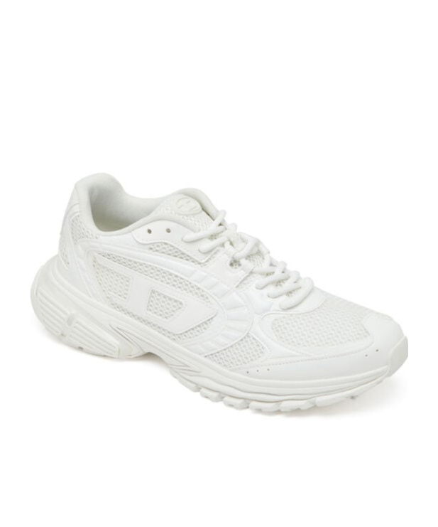 Diesel S-pro-v-dense-mesh Sneakers With Oval D Logo In White