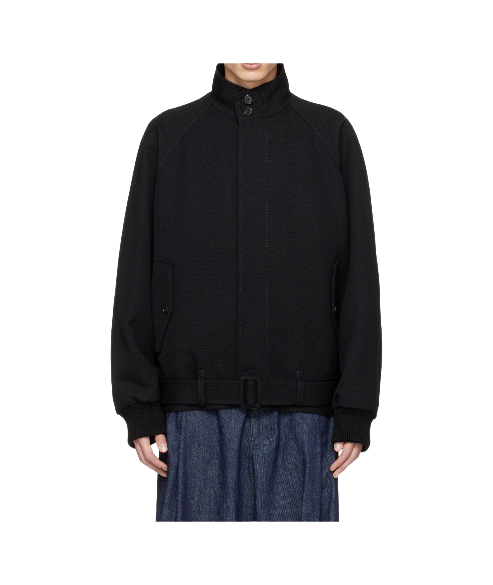 Lanvin Wool Twill Casual Jacket In Black