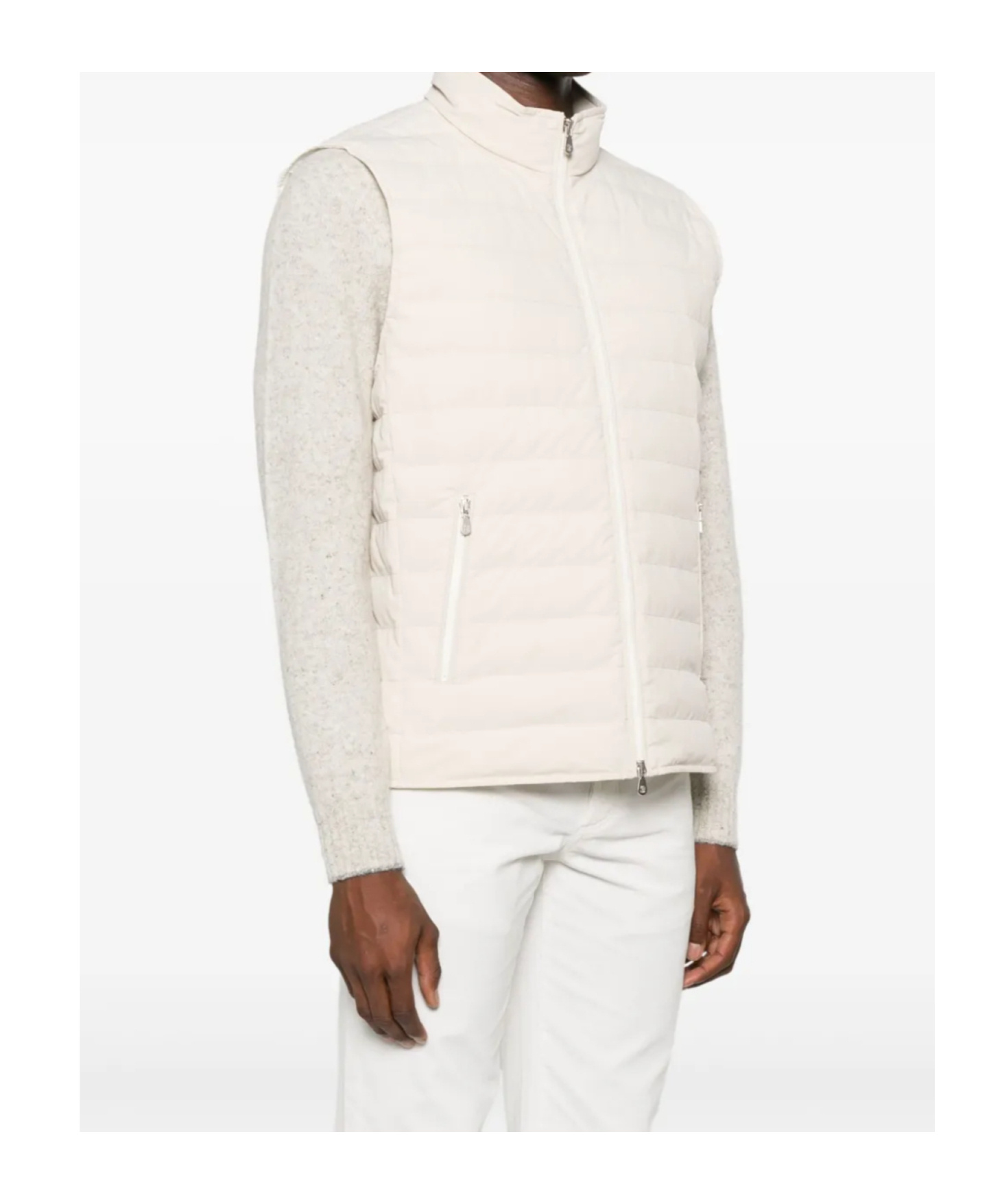 Brunello Cucinelli Lightweight Padded Vest In Neutral