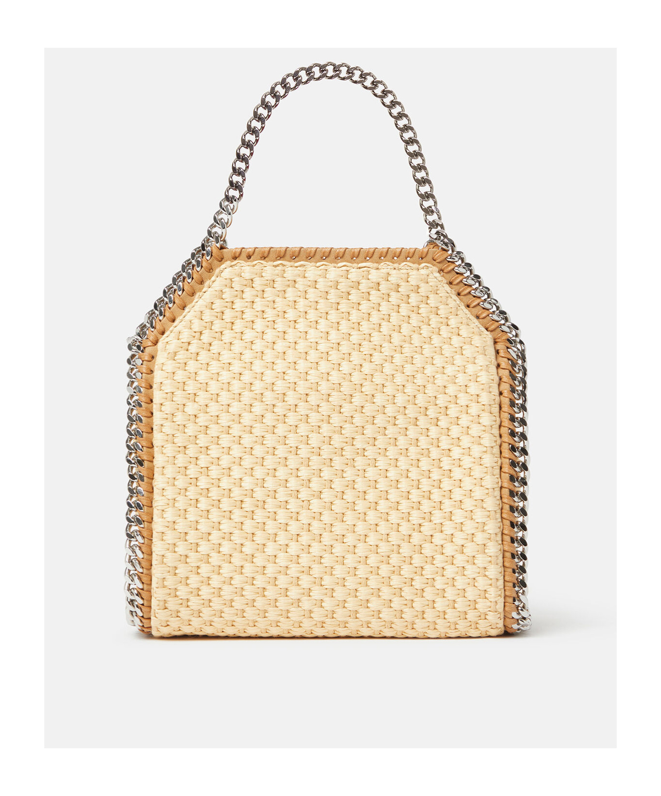 Stella Mccartney Falabella Woven Mini Tote Bag In Nude
