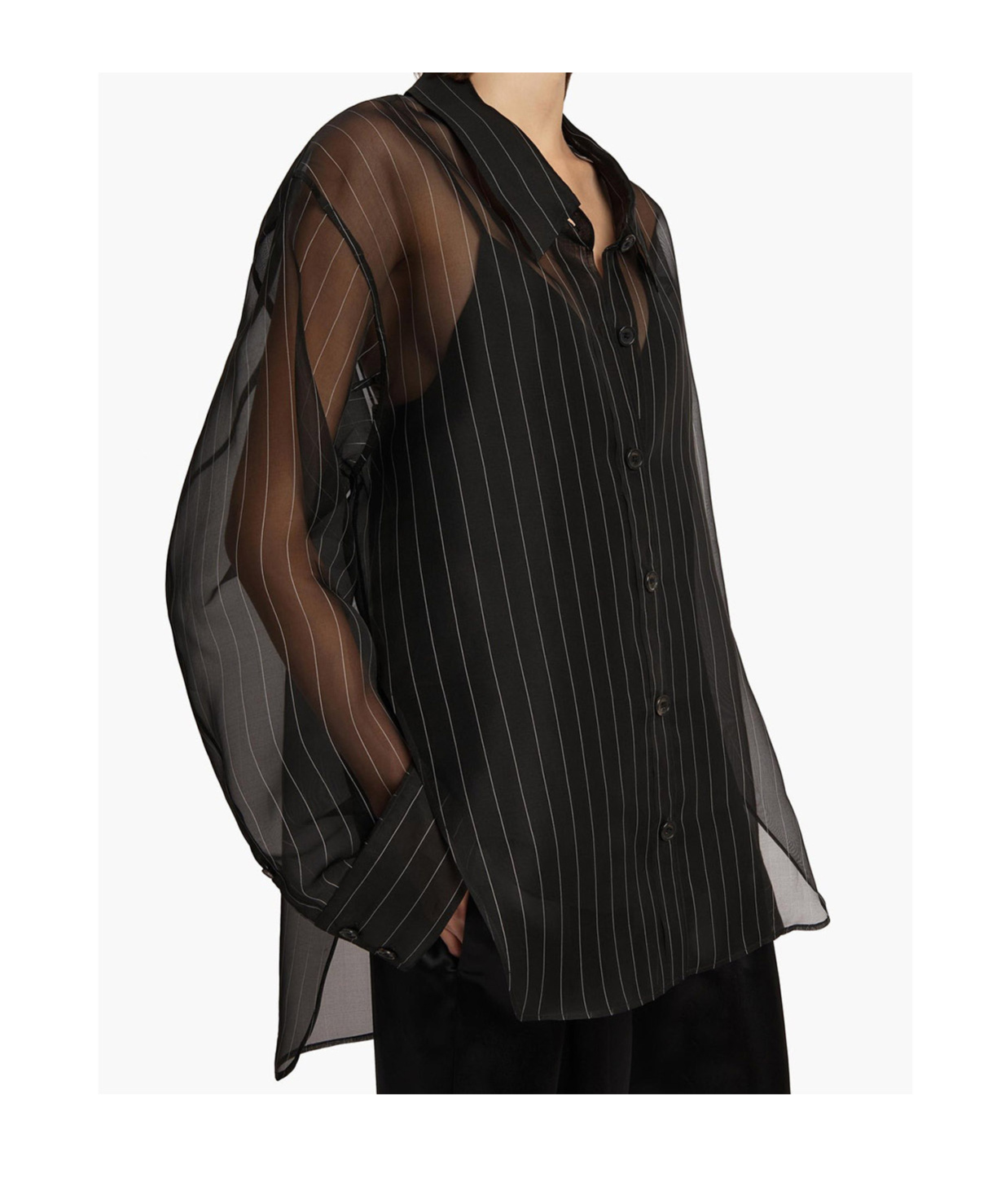 Khaite Herschel Top In Black With White Stripes