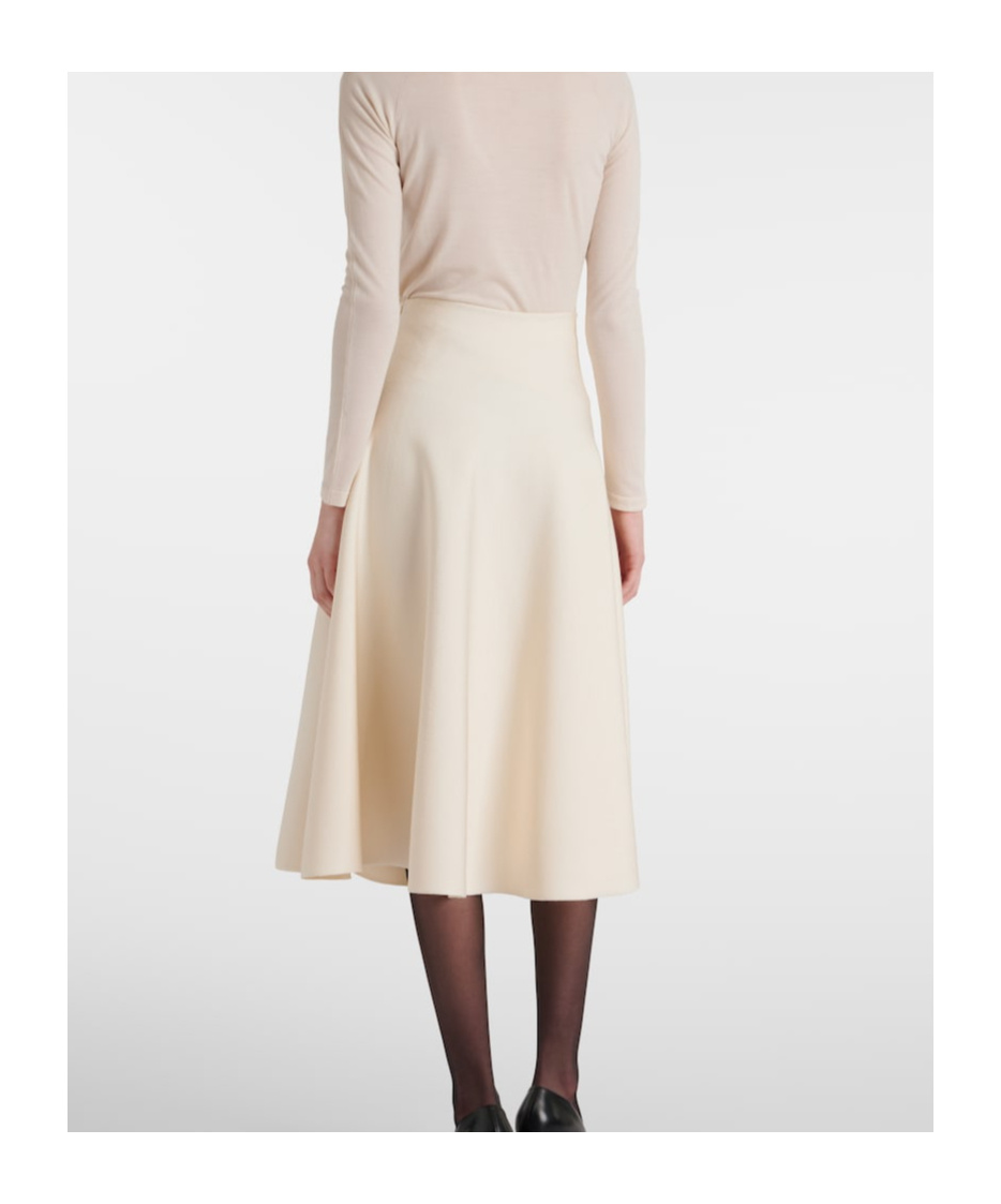 The Row Harley Knitted Midi Skirt In White