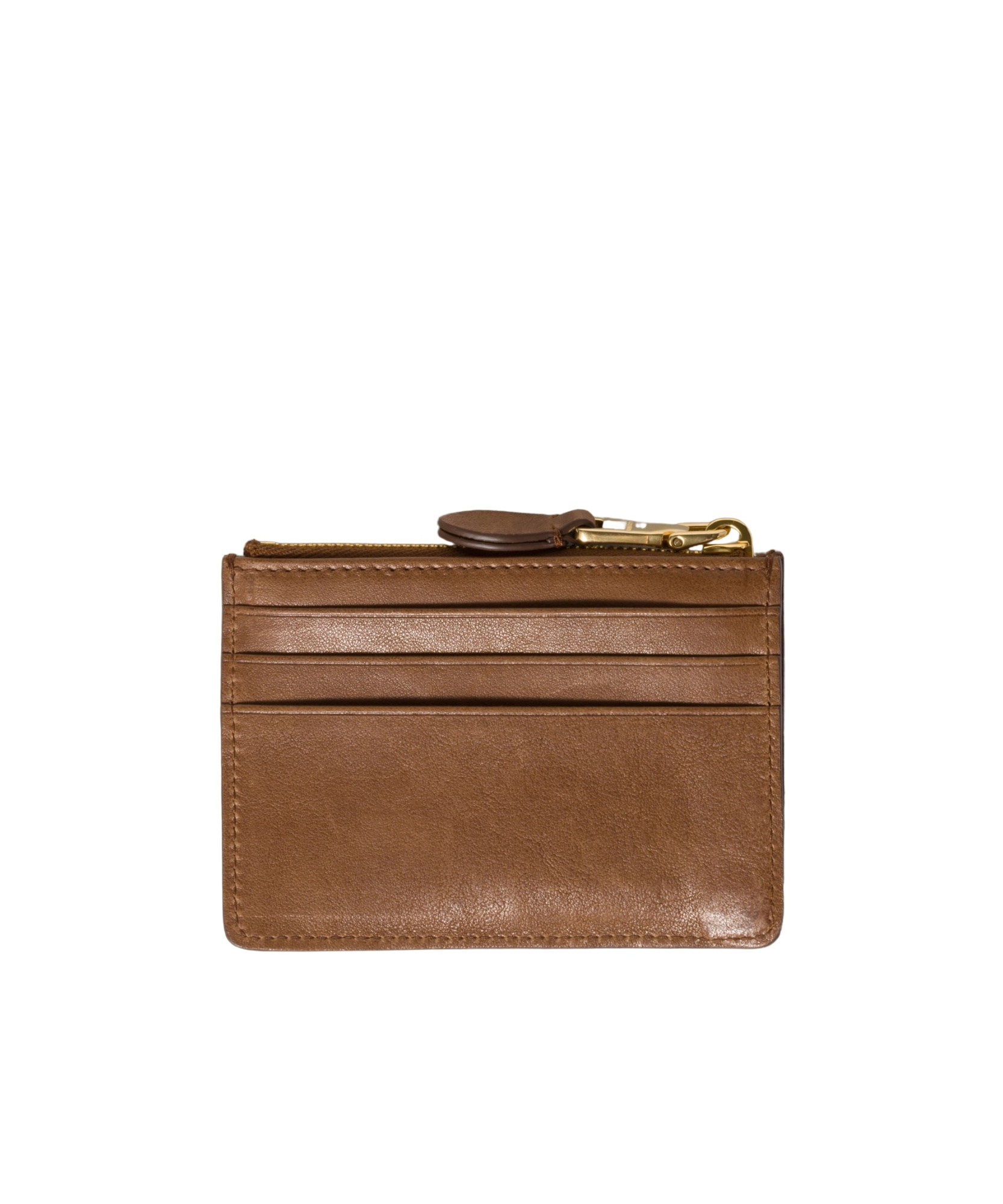Miu Miu Embossed-logo Card Holder In Brown