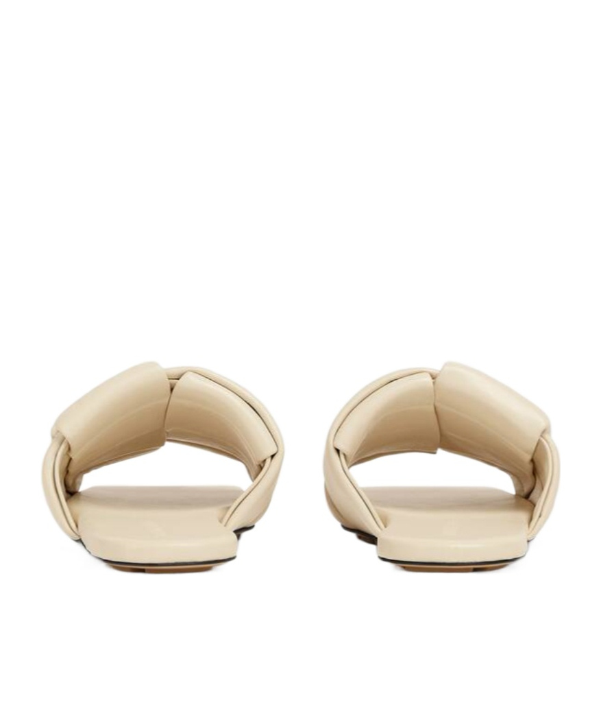 Bottega Veneta Women's Patch Leather Mules In Nude