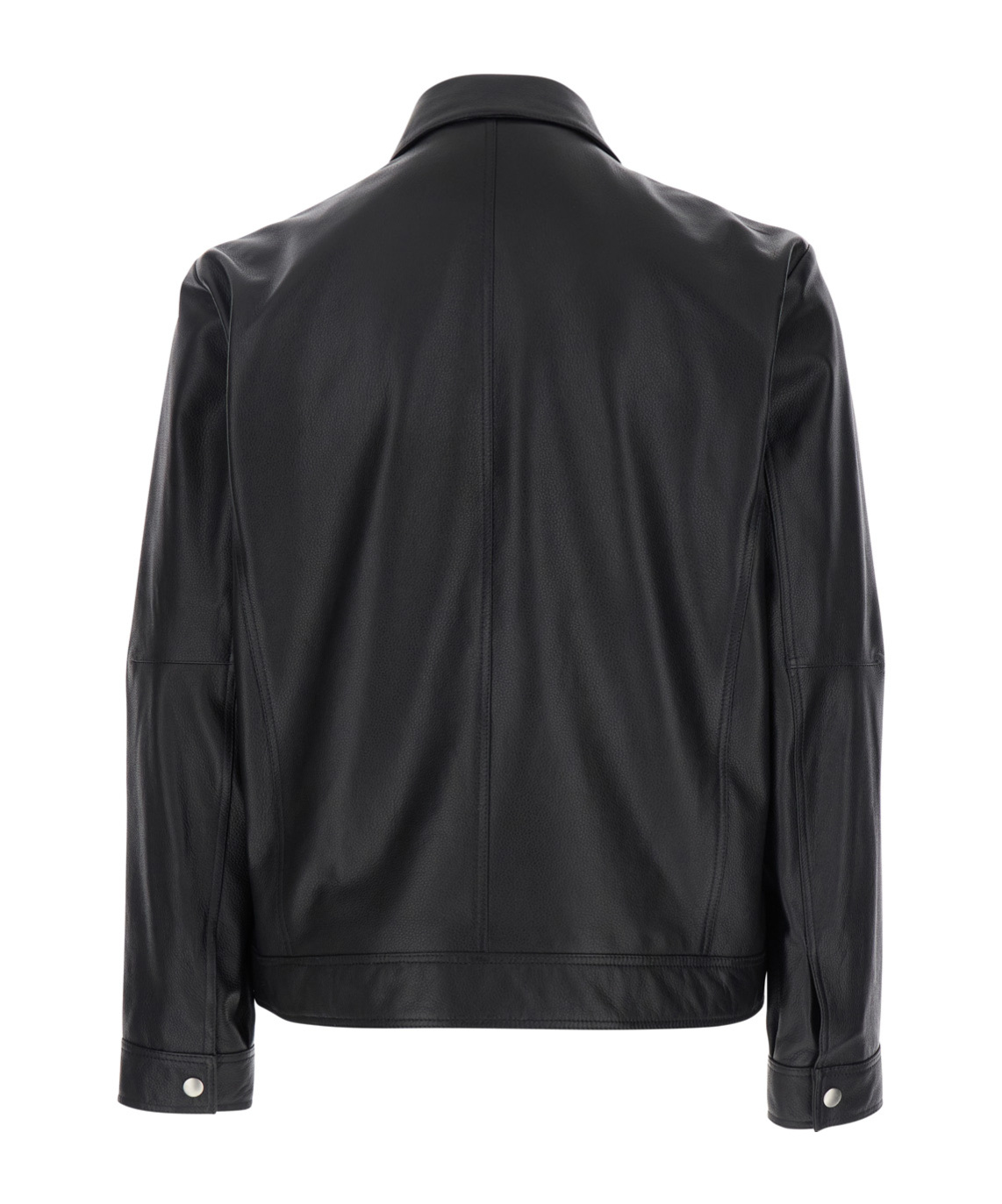 Arma Wani Black Jacket With Classic Collar In Leather Man In Black