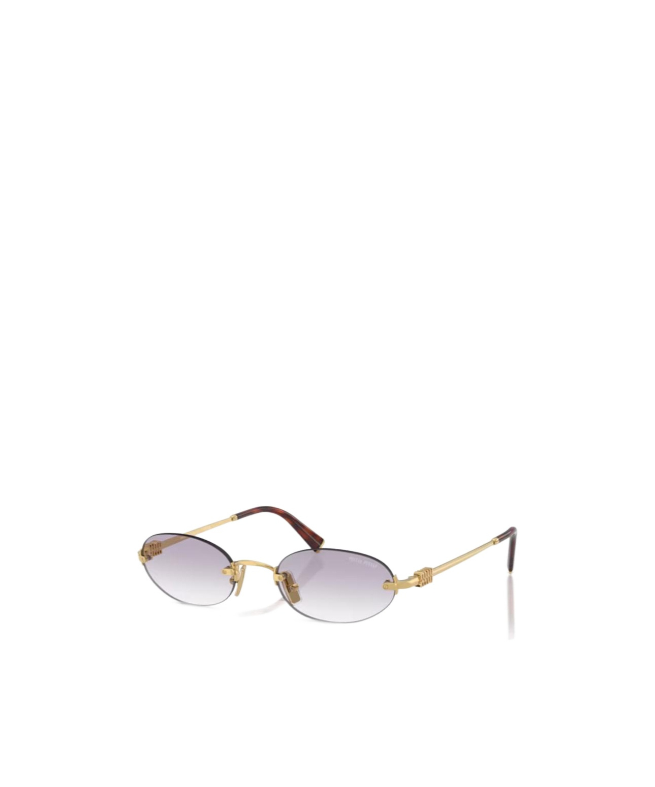 Miu Miu Round-frame Sunglasses In White