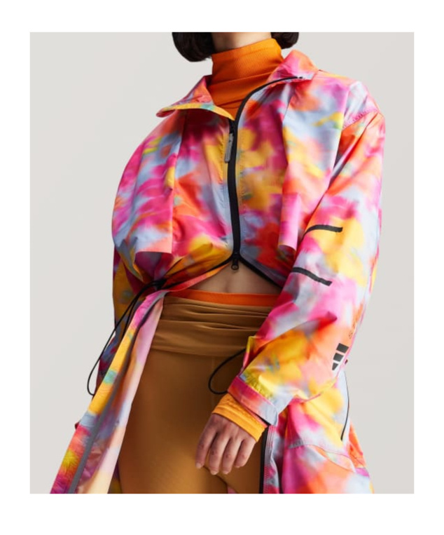Adidas By Stella Mccartney Printed Windbreaker In Pink