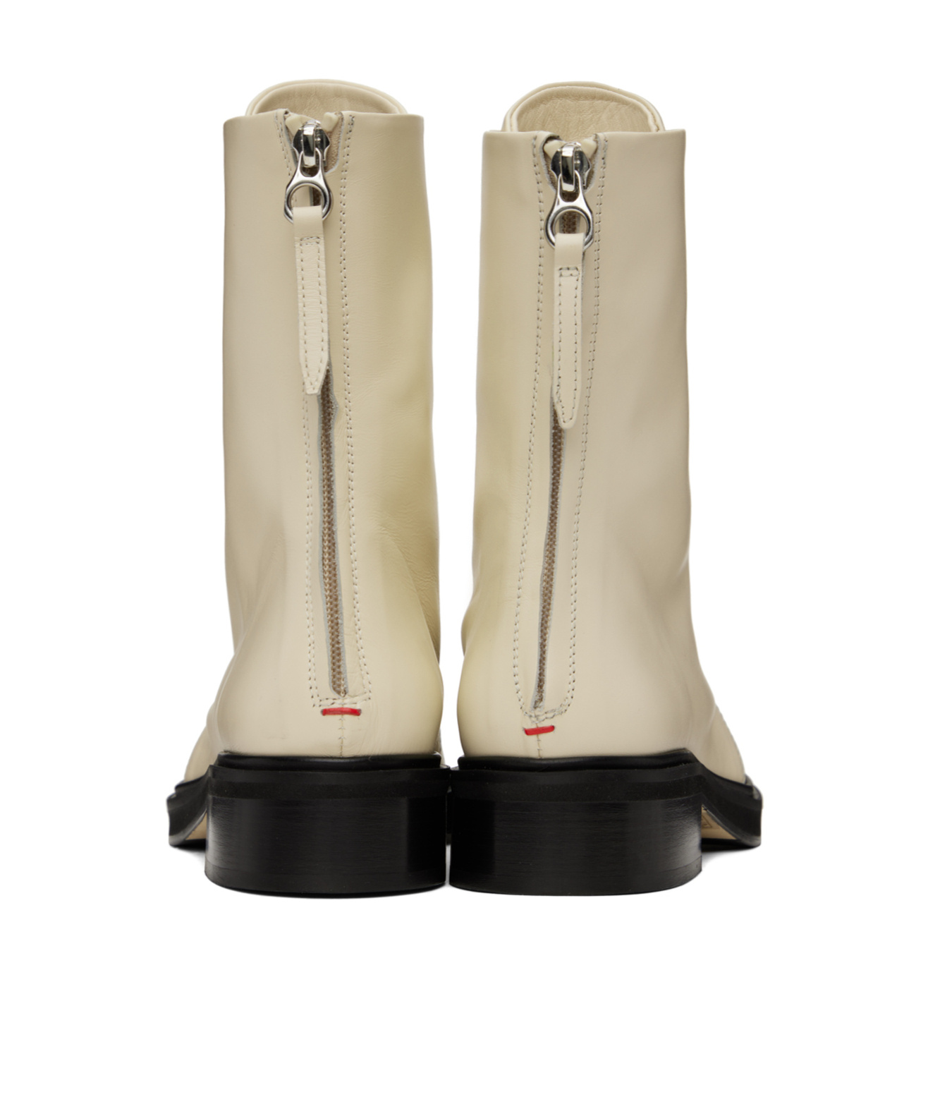 Aeyde Max Round Head Short Boots In Nude