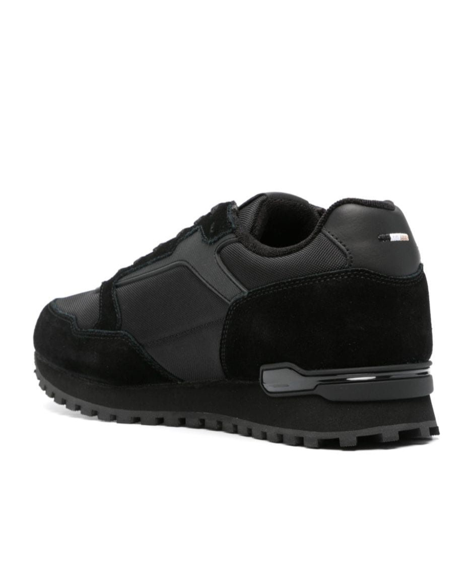 Hugo Boss Panelled-design Sneakers In Black