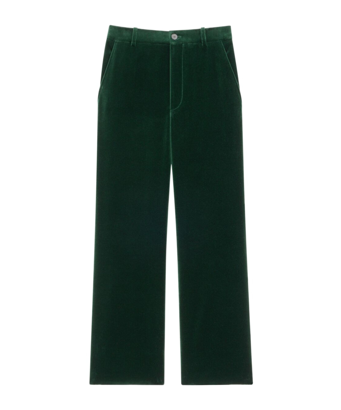 Saint Laurent Pants In Velvet In Green