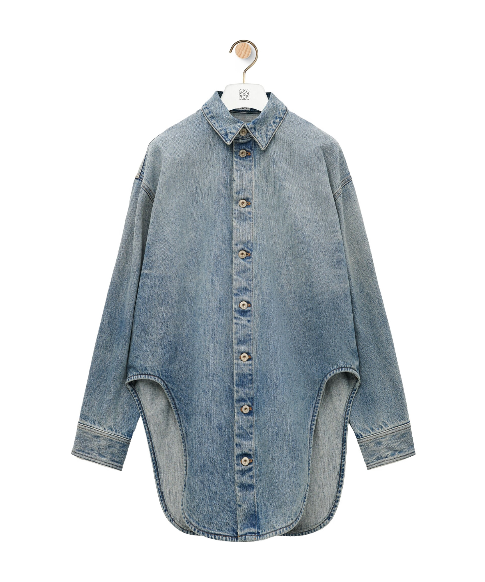 Shop Loewe Overshirt In Cotton In Gray