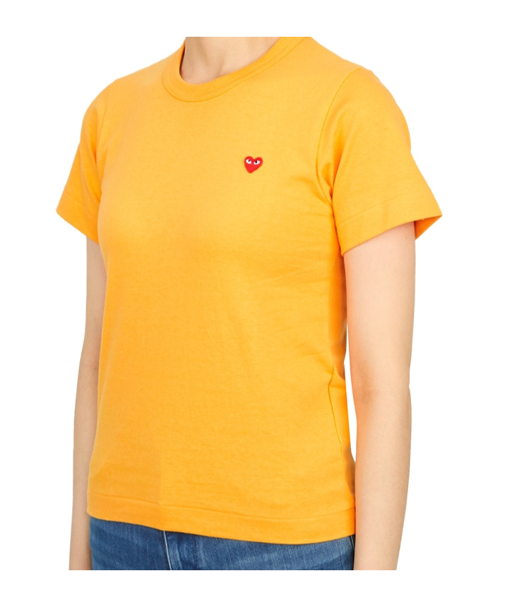 Comme Des Garçons Play Short-sleeved T-shirt In Yellow