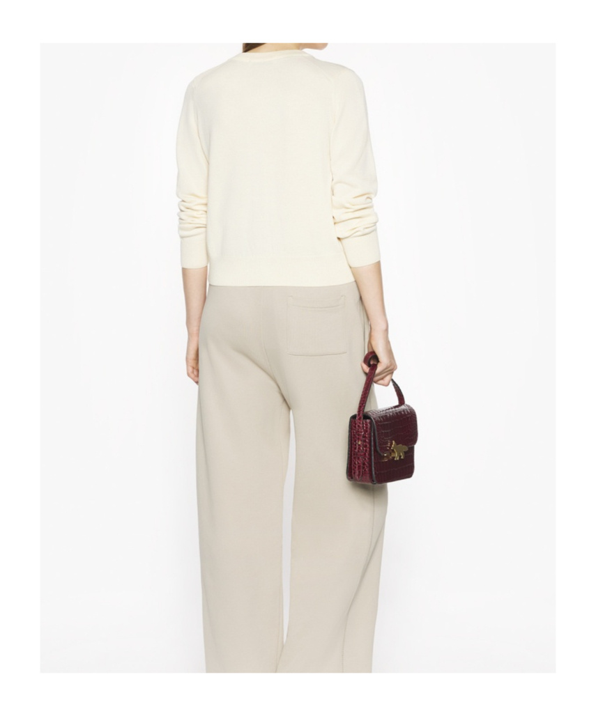Maison Kitsuné Profile Fox-embroidered Button Cardigan In Neutral
