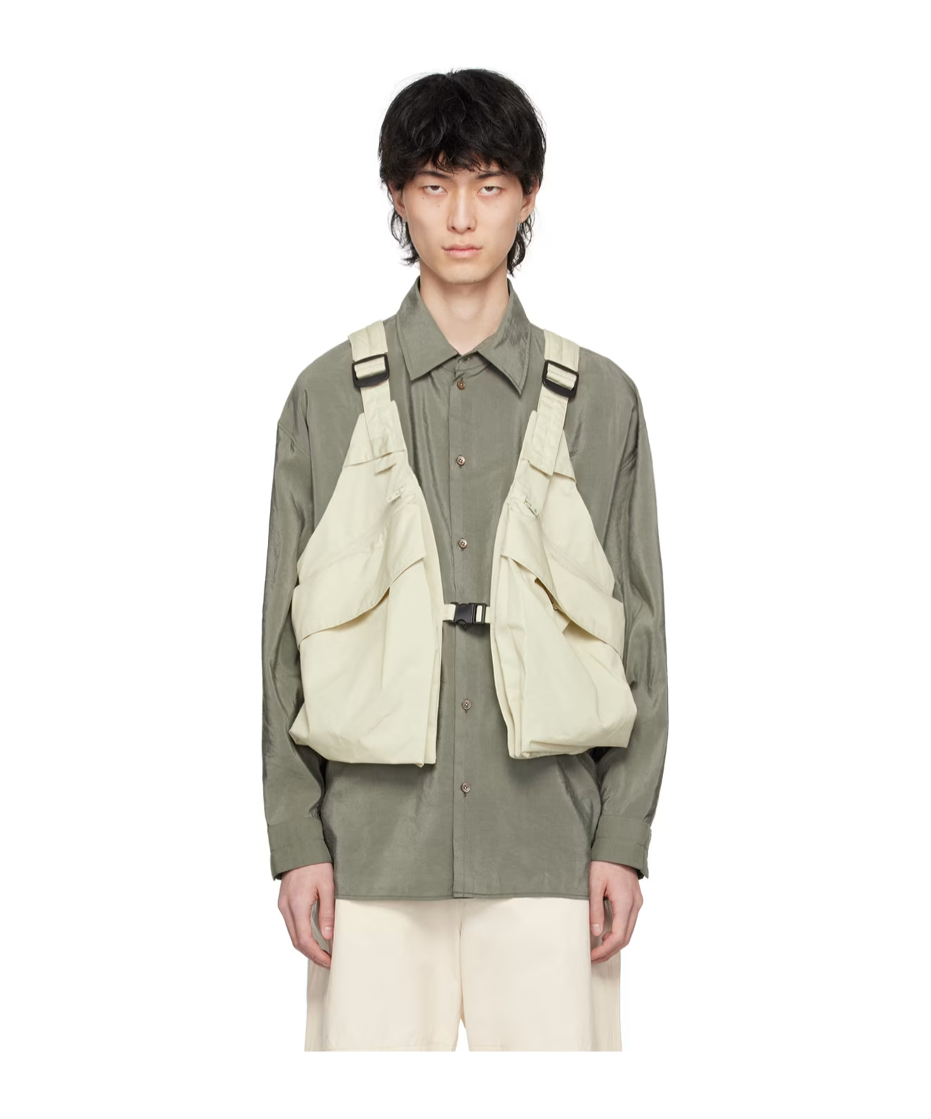 Lemaire Multipocket Vest In White