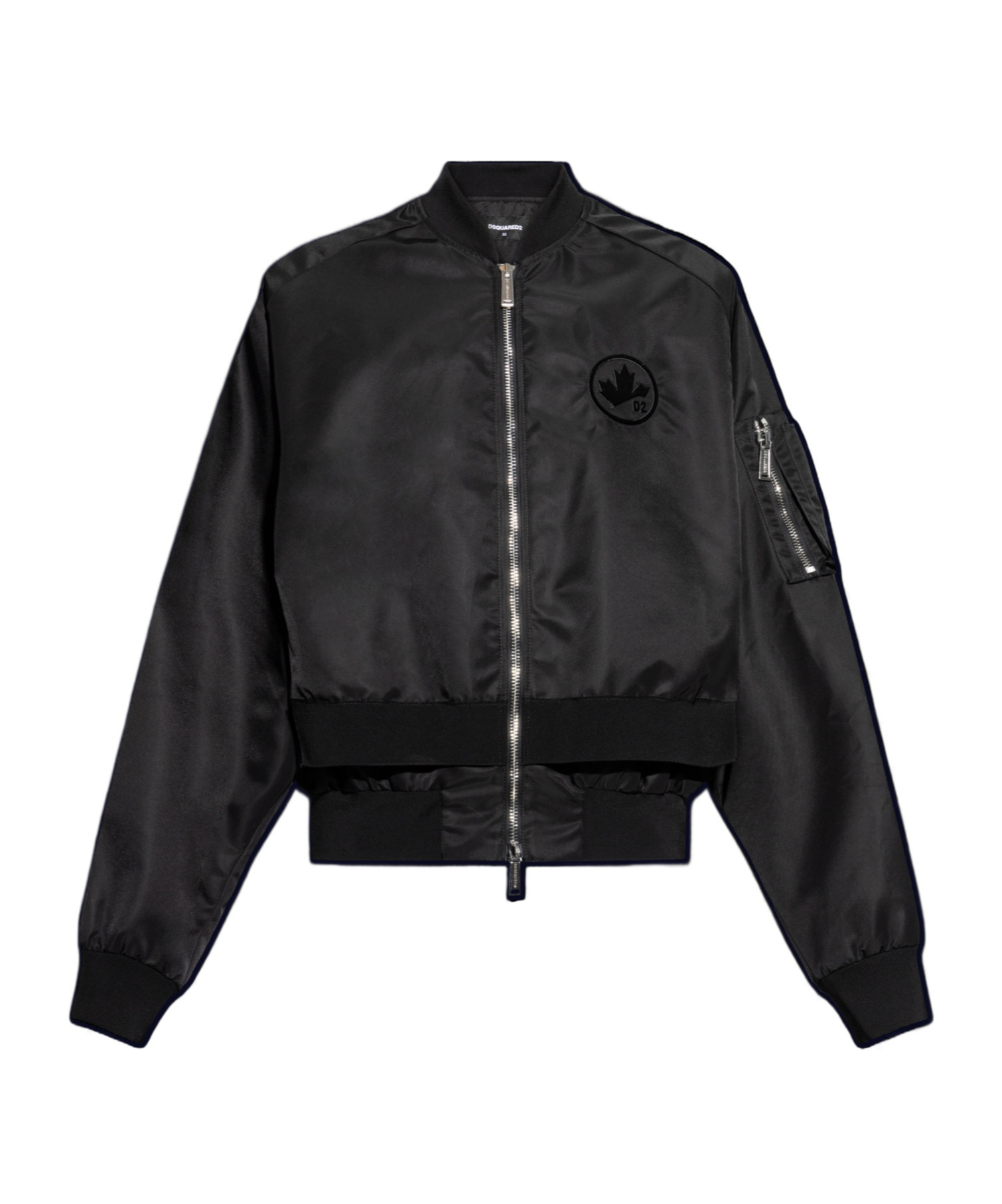 Dsquared2 Logo-appliqué Bomber Jacket In Black